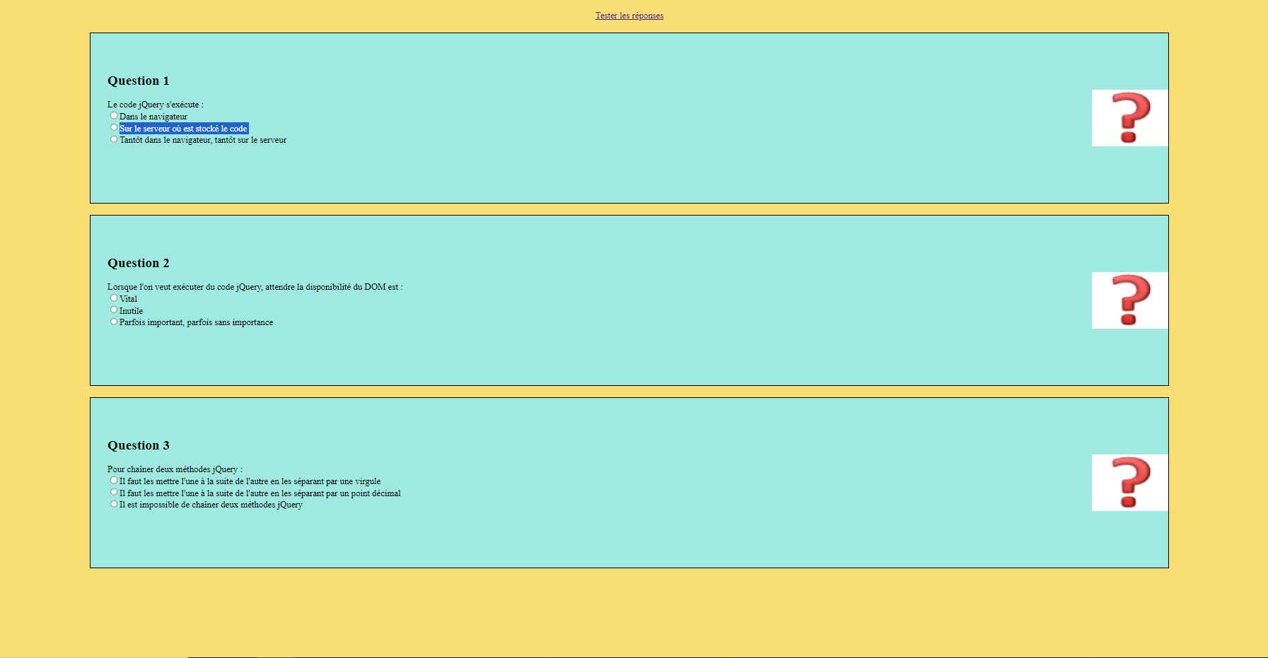 projet questionnaire